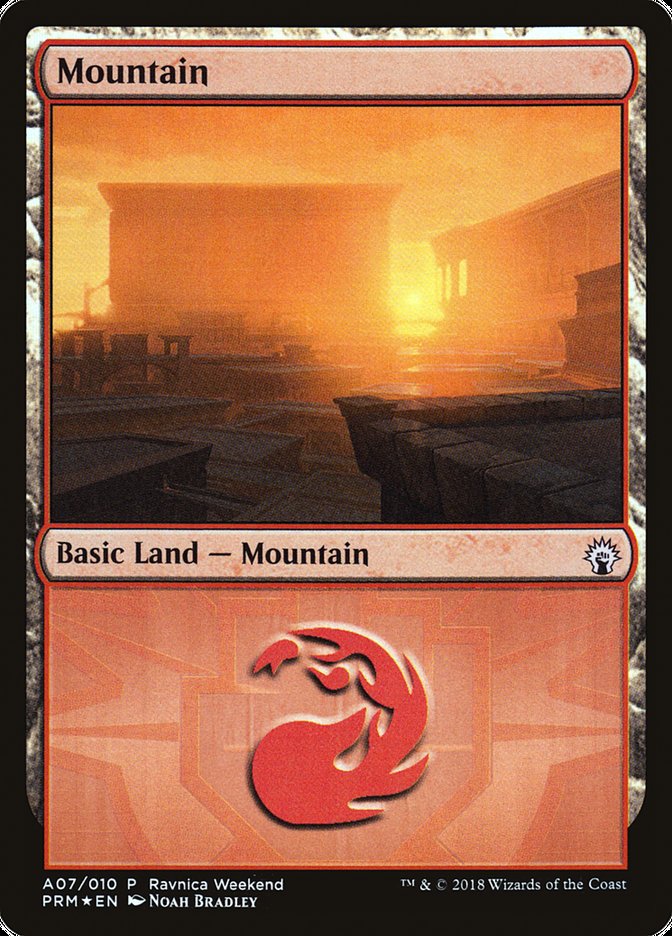 Mountain (A07) [Guilds of Ravnica Ravnica Weekend] | Rock City Comics