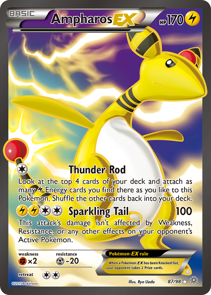 Ampharos EX (87/98) [XY: Ancient Origins] | Rock City Comics