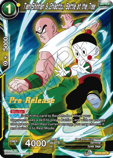 Tien Shinhan & Chiaotzu, Battle at the Tree (BT15-101) [Saiyan Showdown Prerelease Promos] | Rock City Comics