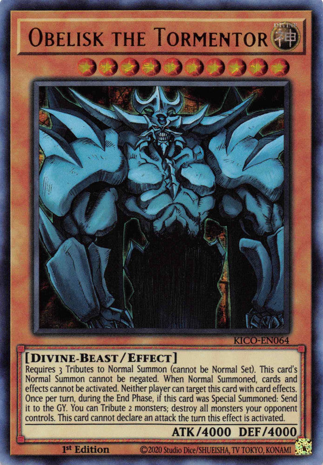 Obelisk the Tormentor (Ultra Pharaoh's Rare) [KICO-EN064] Ultra Pharaoh’s Rare | Rock City Comics