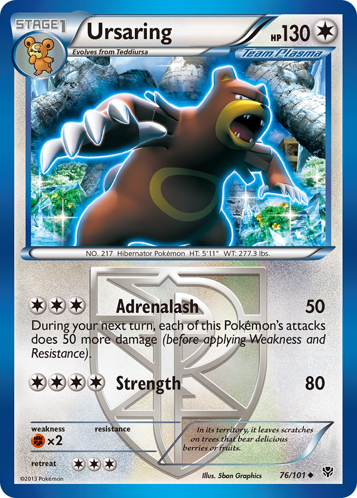 Ursaring (76/101) [Black & White: Plasma Blast] | Rock City Comics