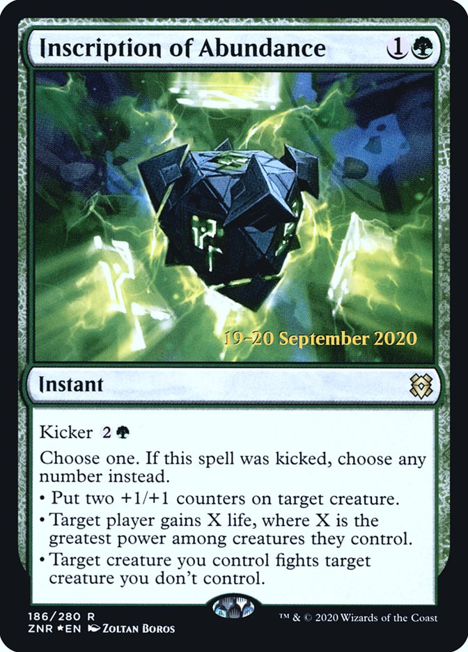 Inscription of Abundance [Zendikar Rising Prerelease Promos] | Rock City Comics