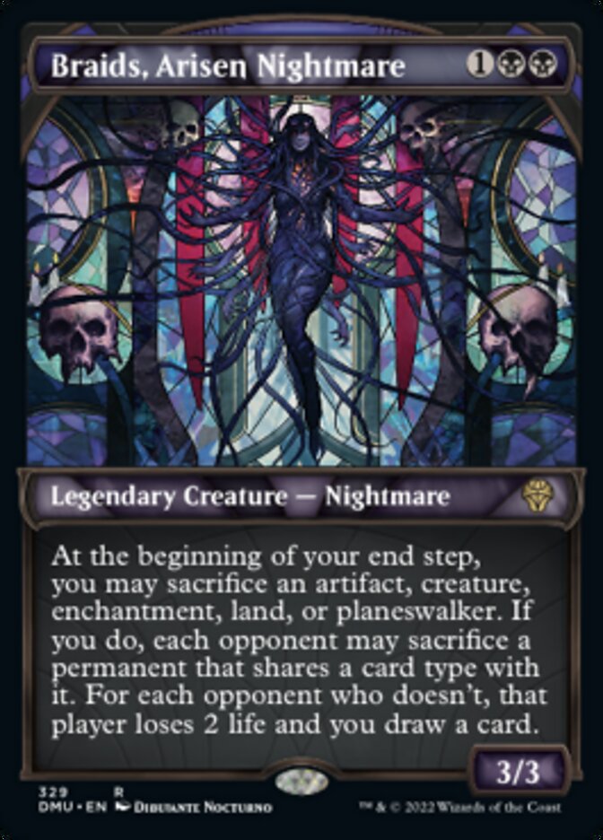 Braids, Arisen Nightmare (Showcase Textured) [Dominaria United] | Rock City Comics