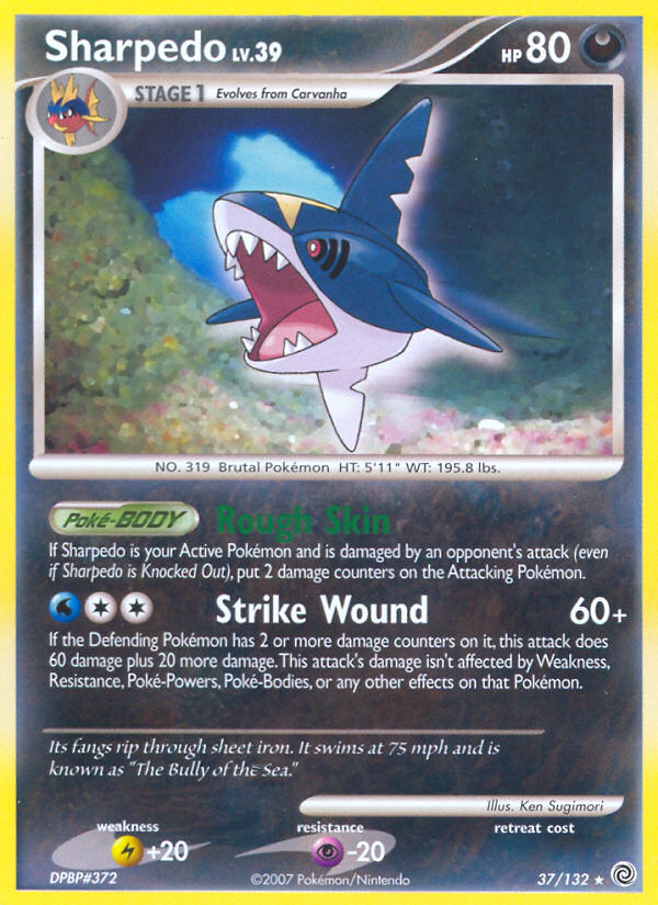 Sharpedo (37/132) [Diamond & Pearl: Secret Wonders] | Rock City Comics