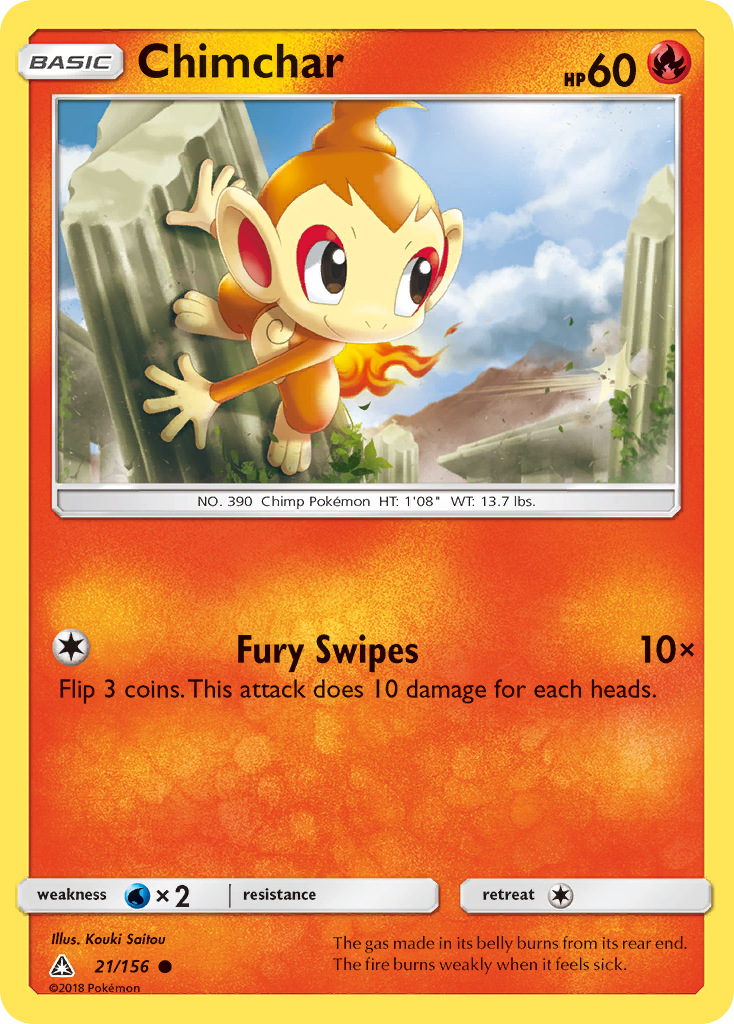 Chimchar (21/156) [Sun & Moon: Ultra Prism] | Rock City Comics