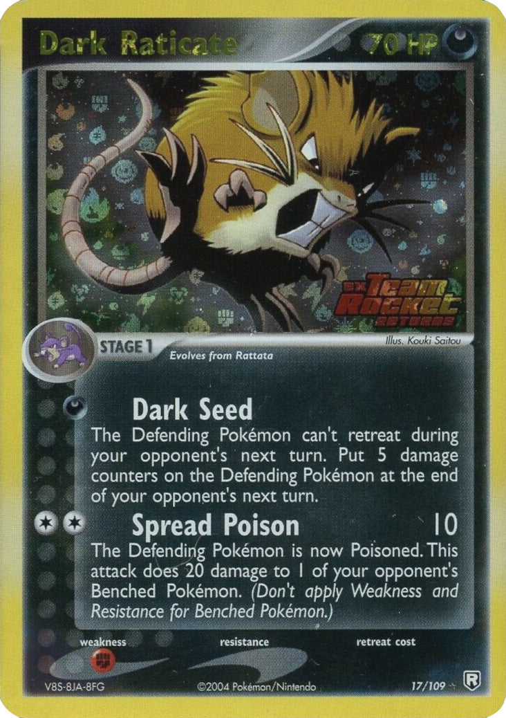 Dark Raticate (17/109) (Stamped) [EX: Team Rocket Returns] | Rock City Comics