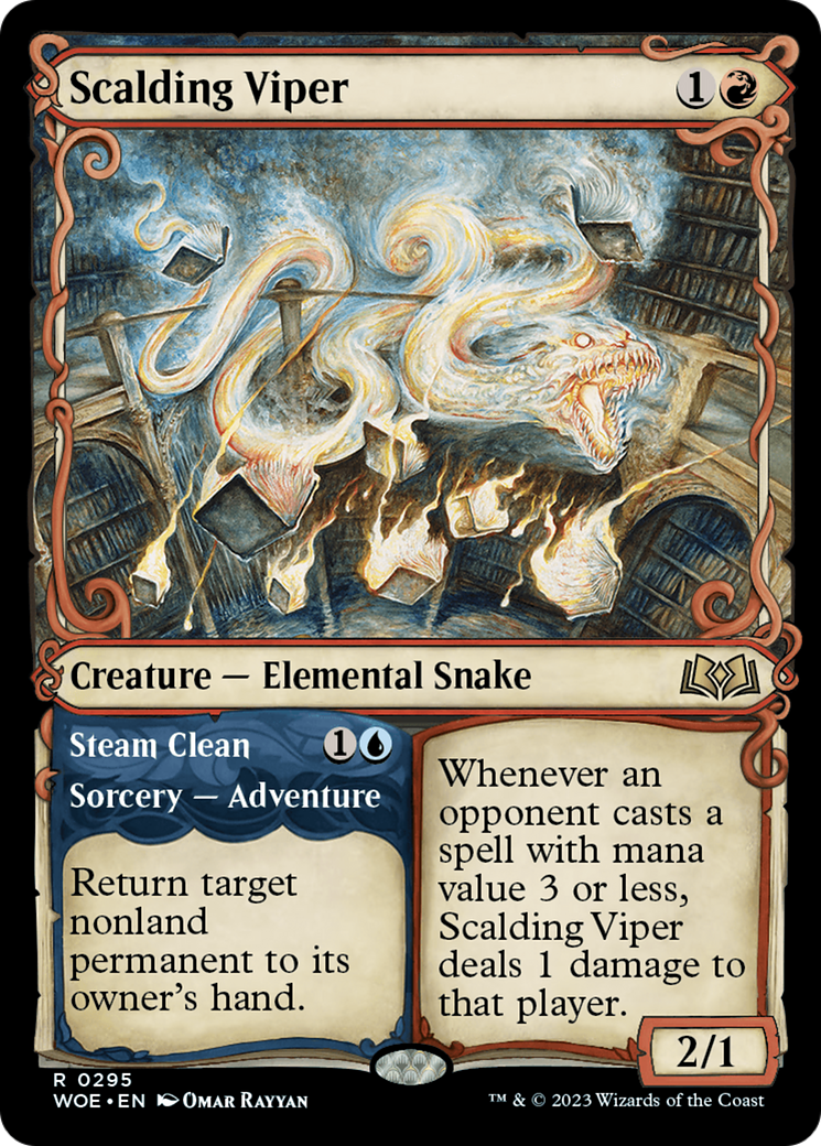 Scalding Viper // Steam Clean (Showcase) [Wilds of Eldraine] | Rock City Comics