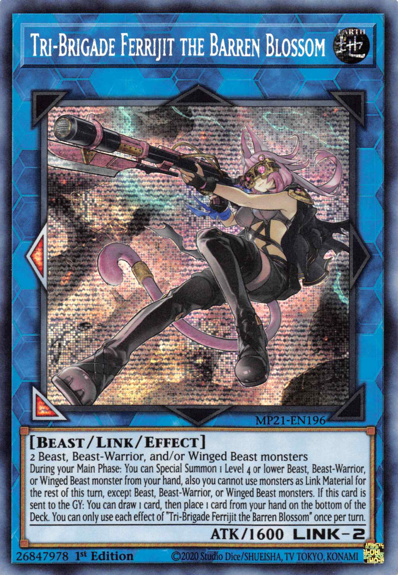 Tri-Brigade Ferrijit the Barren Blossom [MP21-EN196] Prismatic Secret Rare | Rock City Comics