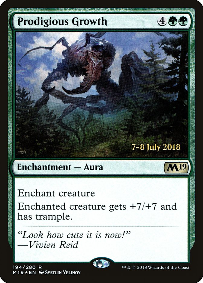 Prodigious Growth  [Core Set 2019 Prerelease Promos] | Rock City Comics