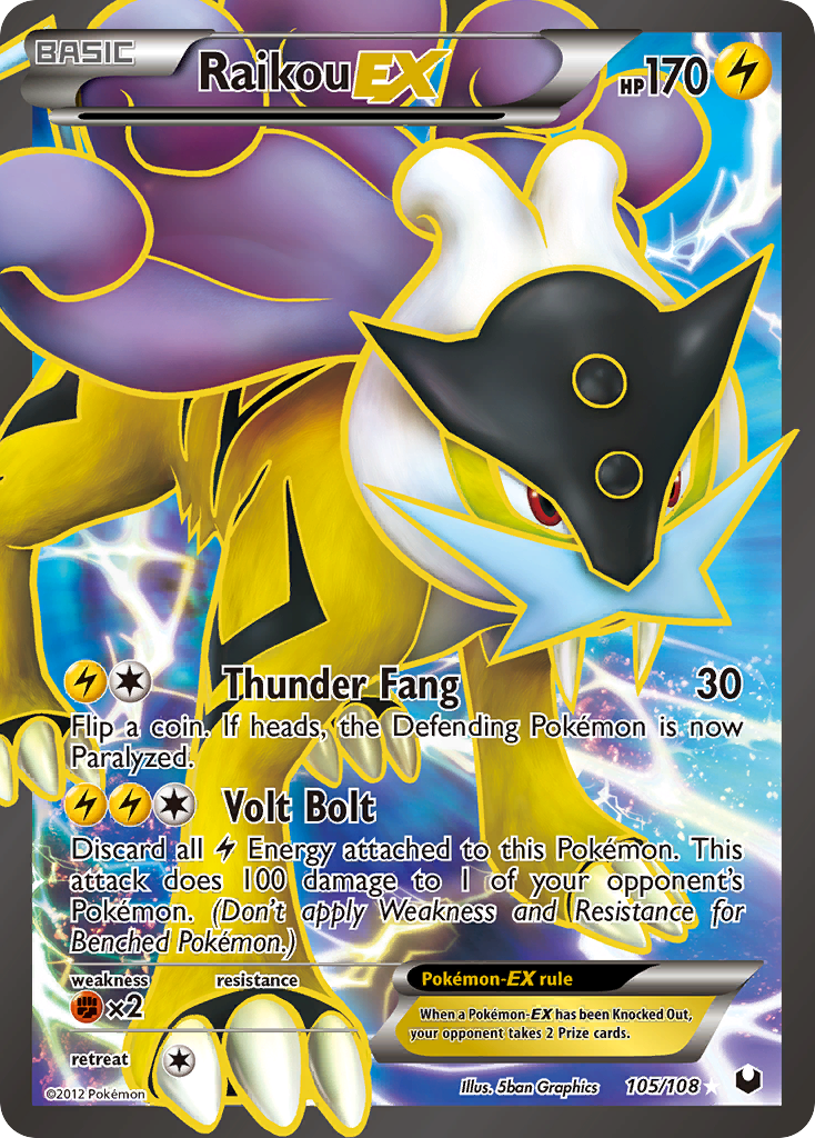 Raikou EX (105/108) [Black & White: Dark Explorers] | Rock City Comics