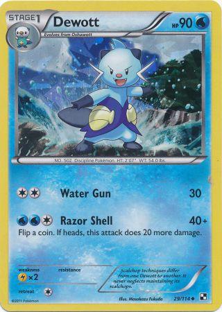 Dewott (29/114) (Cracked Ice Holo) [Black & White: Base Set] | Rock City Comics