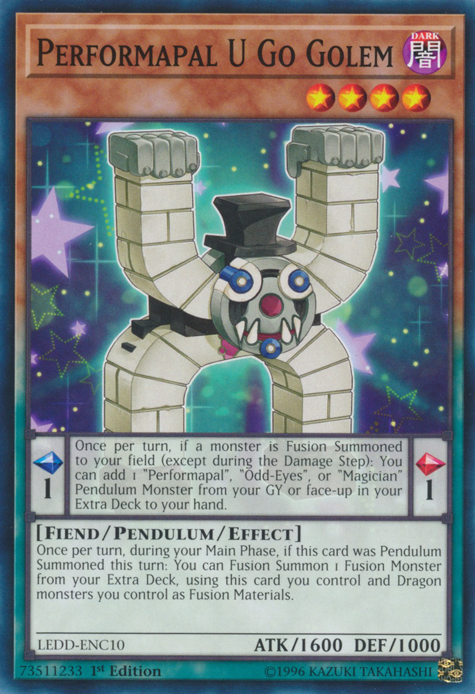 Performapal U Go Golem [LEDD-ENC10] Common | Rock City Comics