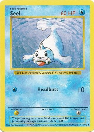 Seel (41/102) [Base Set Shadowless Unlimited] | Rock City Comics