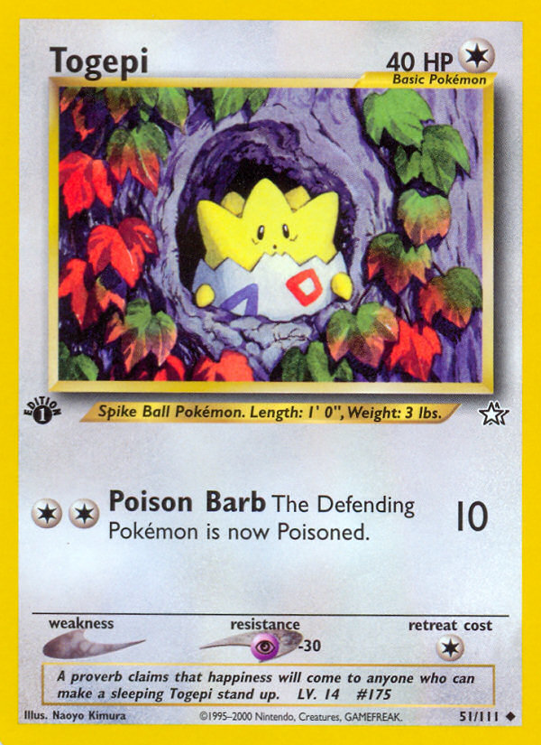 Togepi (51/111) [Neo Genesis 1st Edition] | Rock City Comics