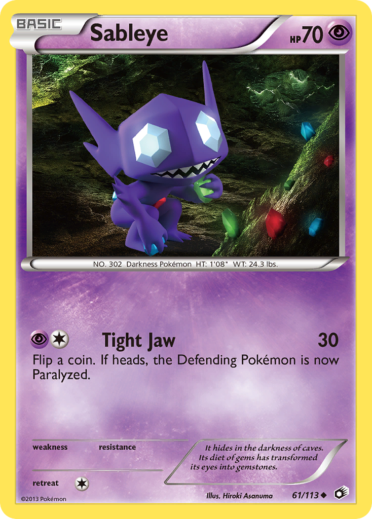 Sableye (61/113) [Black & White: Legendary Treasures] | Rock City Comics