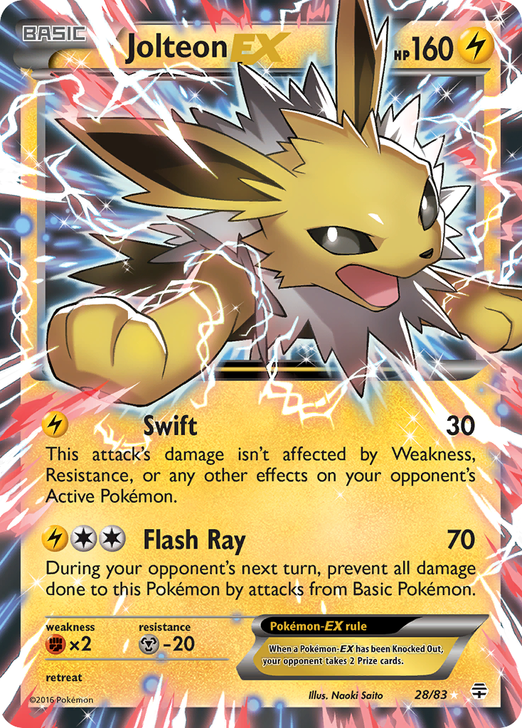 Jolteon EX (28/83) [XY: Generations] | Rock City Comics