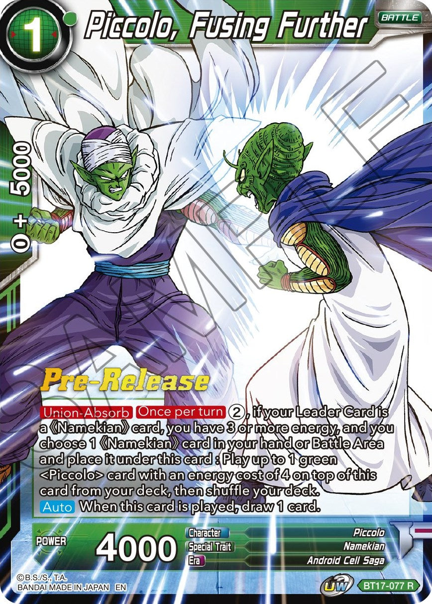 Piccolo, Fusing Further (BT17-077) [Ultimate Squad Prerelease Promos] | Rock City Comics