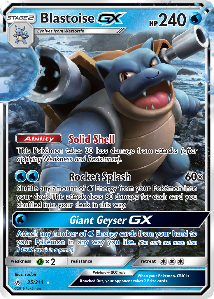 Blastoise GX (35/214) [Sun & Moon: Unbroken Bonds] | Rock City Comics