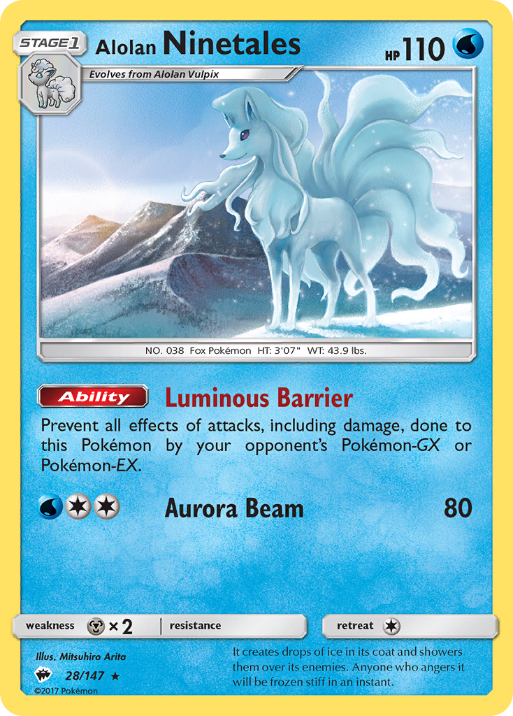 Alolan Ninetales (28/147) [Sun & Moon: Burning Shadows] | Rock City Comics