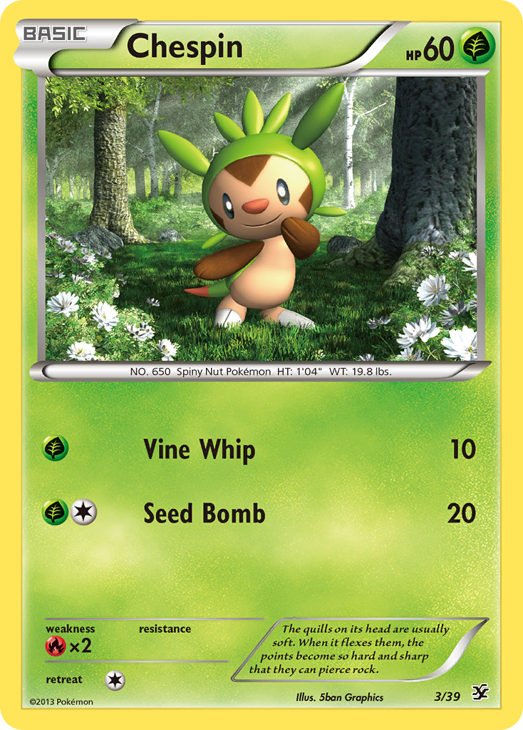 Chespin (3/39) [XY: Kalos Starter Set] | Rock City Comics