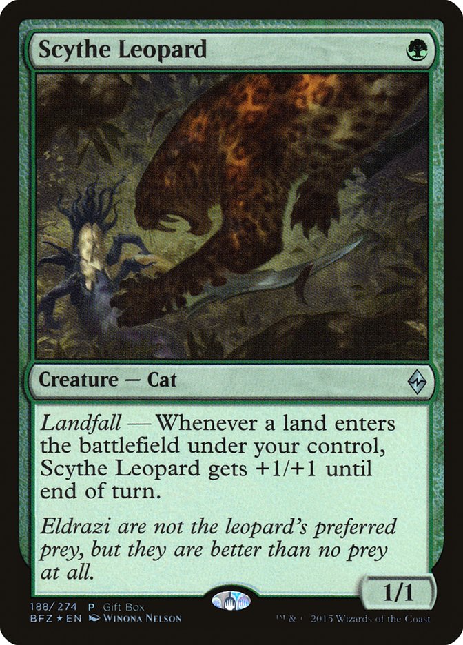 Scythe Leopard (Gift Box) [Battle for Zendikar Promos] | Rock City Comics