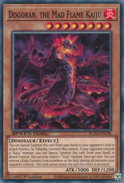 Dogoran, the Mad Flame Kaiju [SGX2-ENC08] Secret Rare | Rock City Comics