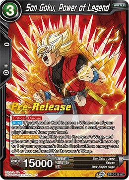 Son Goku, Power of Legend (BT10-128) [Rise of the Unison Warrior Prerelease Promos] | Rock City Comics