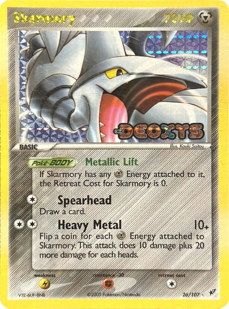 Skarmory (26/107) (Stamped) [EX: Deoxys] | Rock City Comics