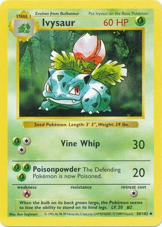 Ivysaur (30/102) [Base Set Shadowless Unlimited] | Rock City Comics