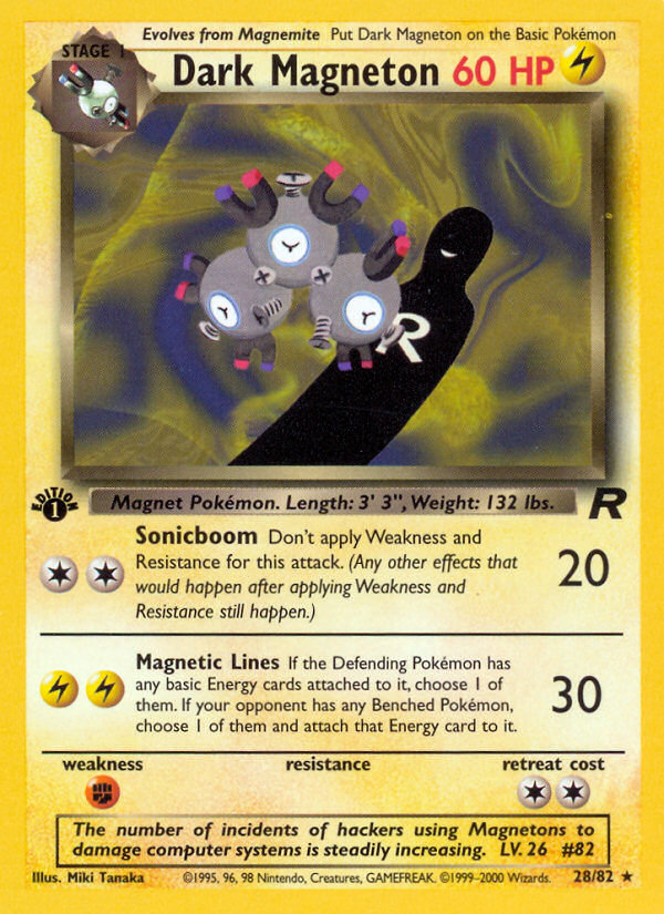 Dark Magneton (28/82) [Team Rocket 1st Edition] | Rock City Comics