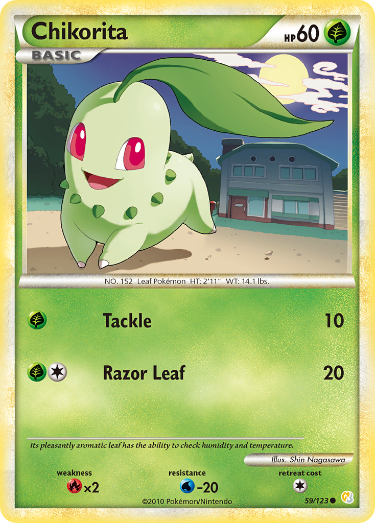 Chikorita (59/123) [HeartGold & SoulSilver: Base Set] | Rock City Comics