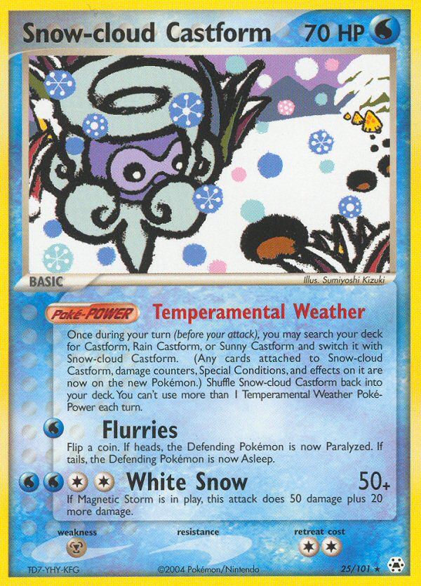 Snow-cloud Castform (25/101) [EX: Hidden Legends] | Rock City Comics