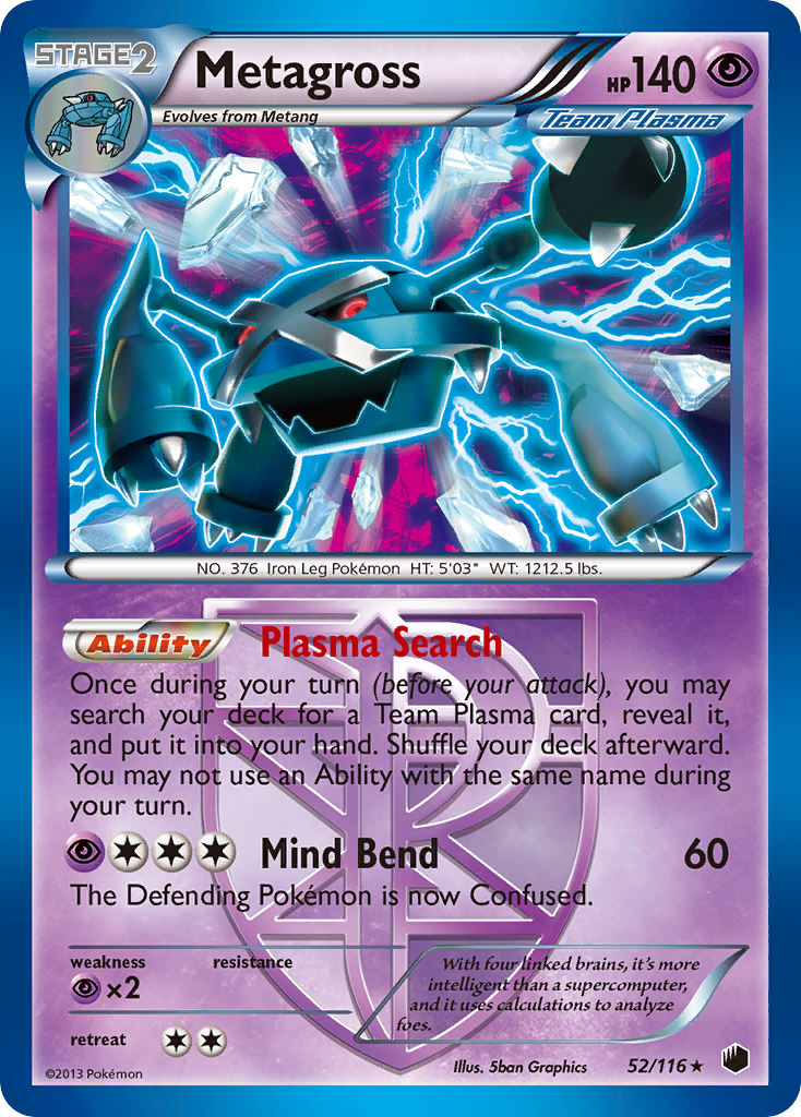 Metagross (52/116) [Black & White: Plasma Freeze] | Rock City Comics