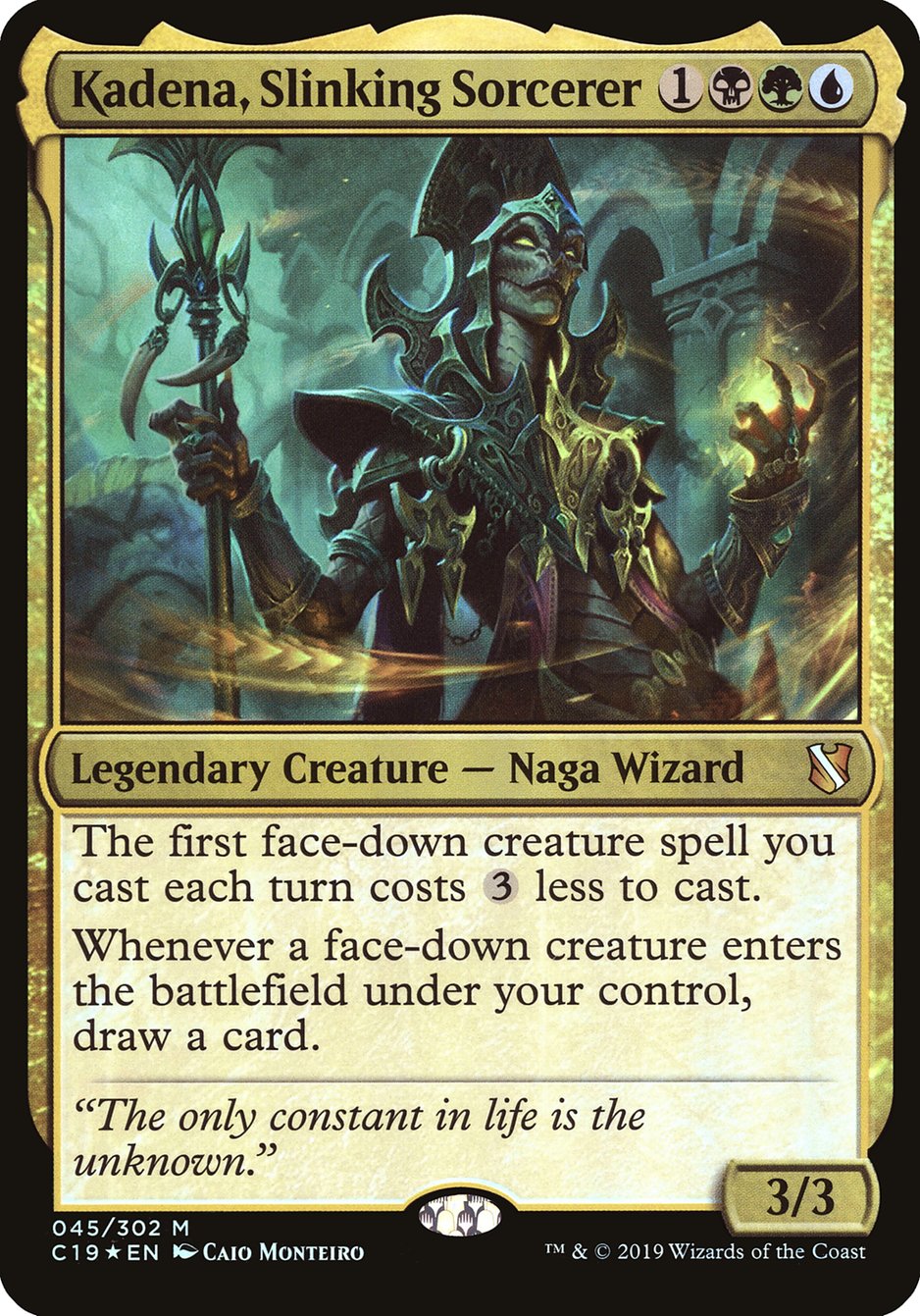 Kadena, Slinking Sorcerer (Oversized) [Commander 2019 Oversized] | Rock City Comics