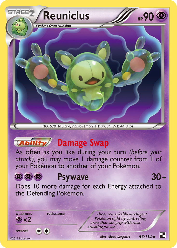 Reuniclus (57/114) [Black & White: Base Set] | Rock City Comics