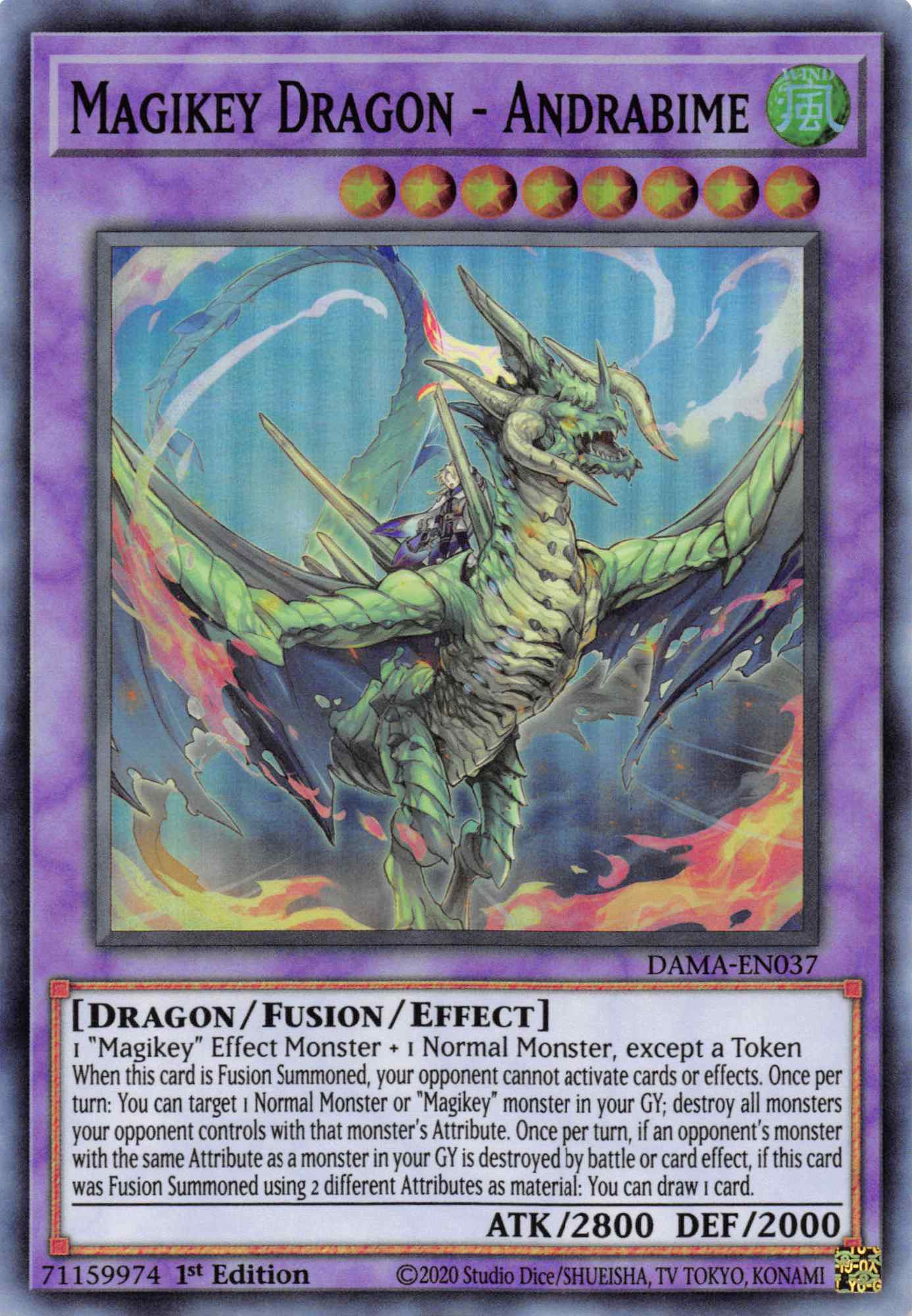 Magikey Dragon - Andrabime [DAMA-EN037] Super Rare | Rock City Comics