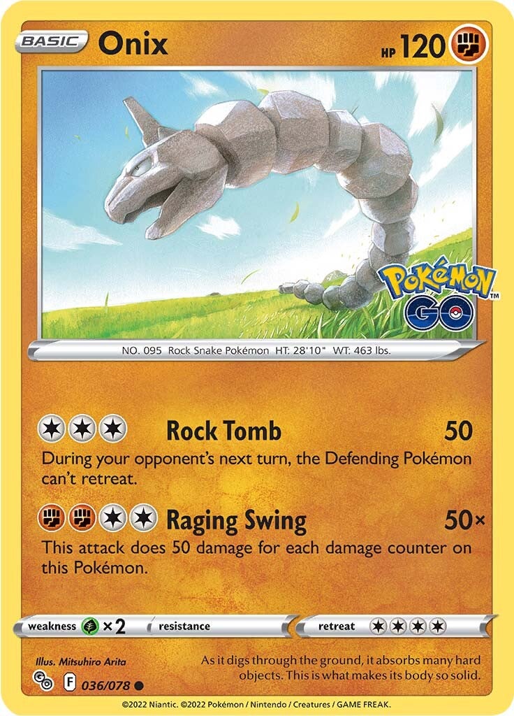 Onix (036/078) [Pokémon GO] | Rock City Comics