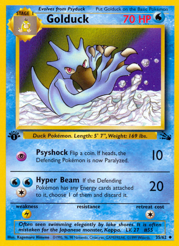 Golduck (35/62) [Fossil 1st Edition] | Rock City Comics