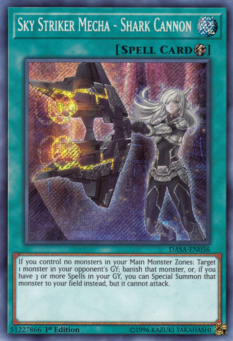 Sky Striker Mecha - Shark Cannon [DASA-EN036] Secret Rare | Rock City Comics