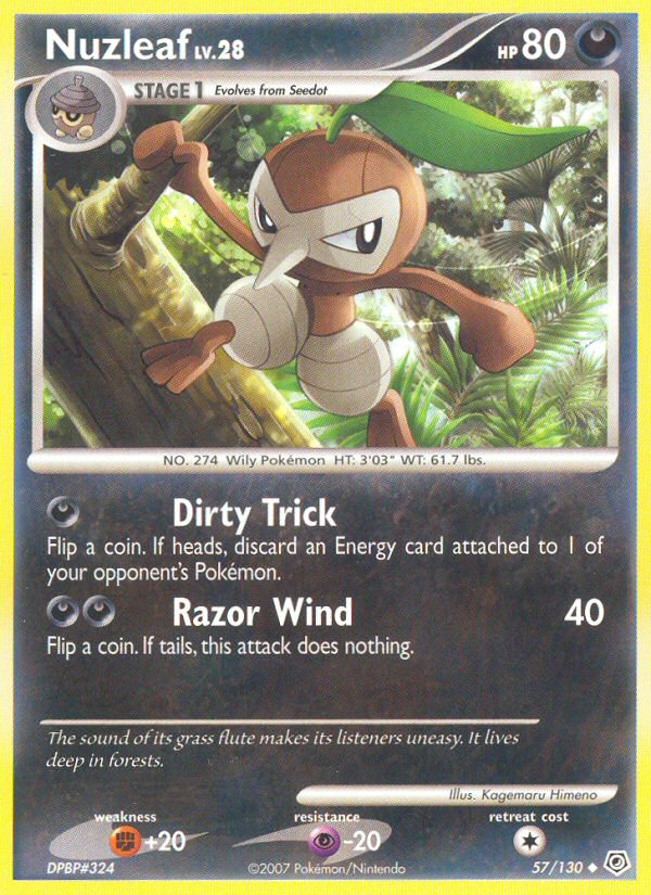 Nuzleaf (57/130) [Diamond & Pearl: Base Set] | Rock City Comics