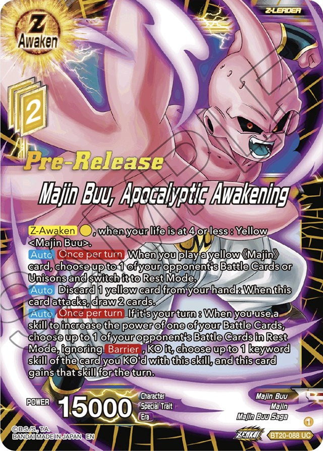 Majin Buu, Apocalyptic Awakening (BT20-088) [Power Absorbed Prerelease Promos] | Rock City Comics