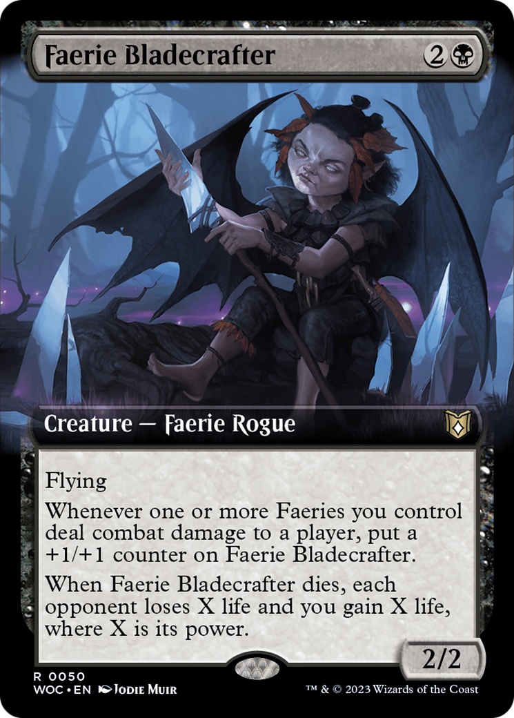 Faerie Bladecrafter (Extended Art) [Wilds of Eldraine Commander] | Rock City Comics