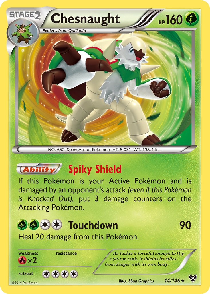 Chesnaught (14/146) (Cosmos Holo) (Blister Exclusive) [XY: Base Set] | Rock City Comics