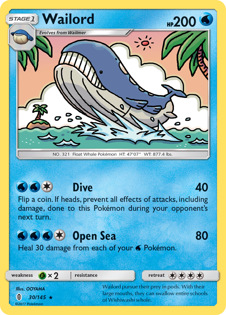 Wailord (30/145) [Sun & Moon: Guardians Rising] | Rock City Comics