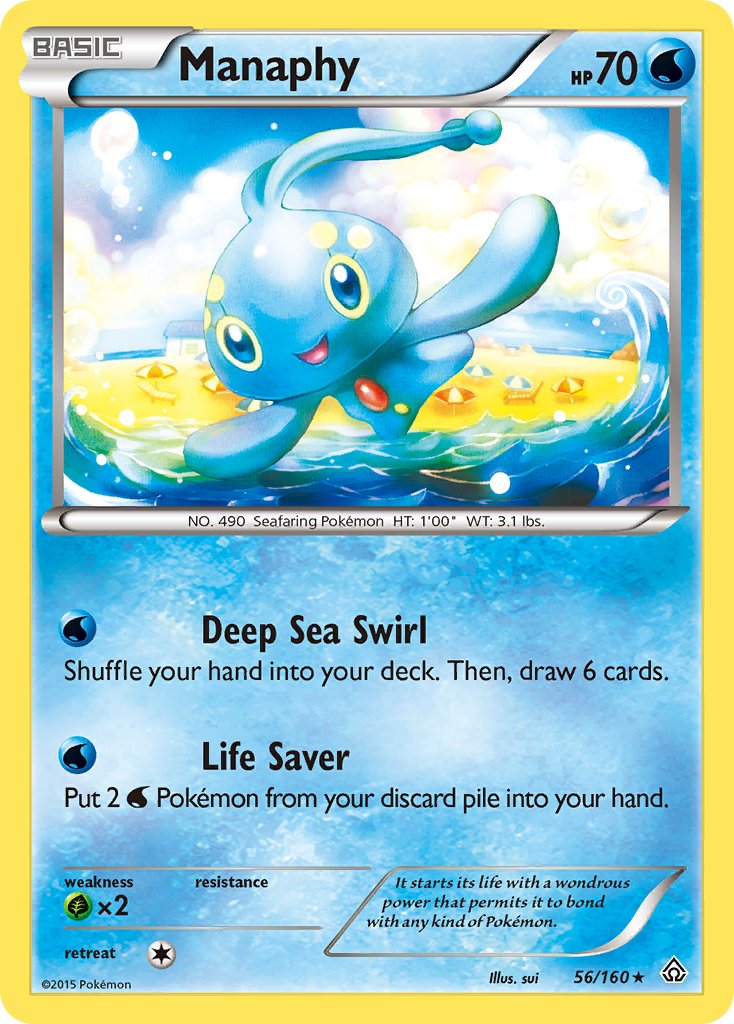 Manaphy (56/160) (Battle Arena Deck Exclusive) (Theme Deck Exclusive) [XY: Primal Clash] | Rock City Comics