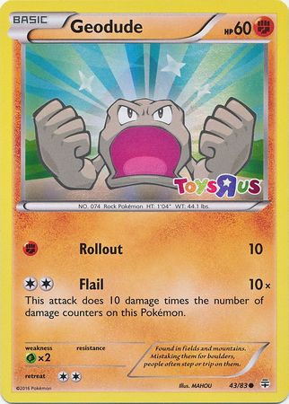 Geodude (43/83) (Toys R Us Promo) [XY: Generations] | Rock City Comics