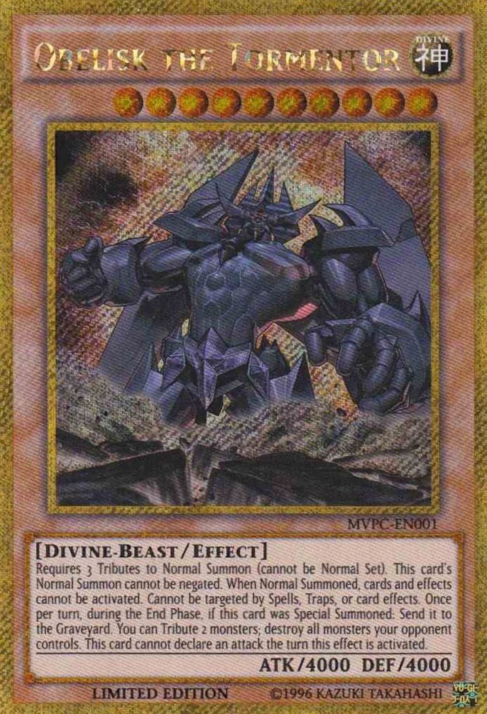 Obelisk the Tormentor [MVPC-EN001] Gold Secret Rare | Rock City Comics