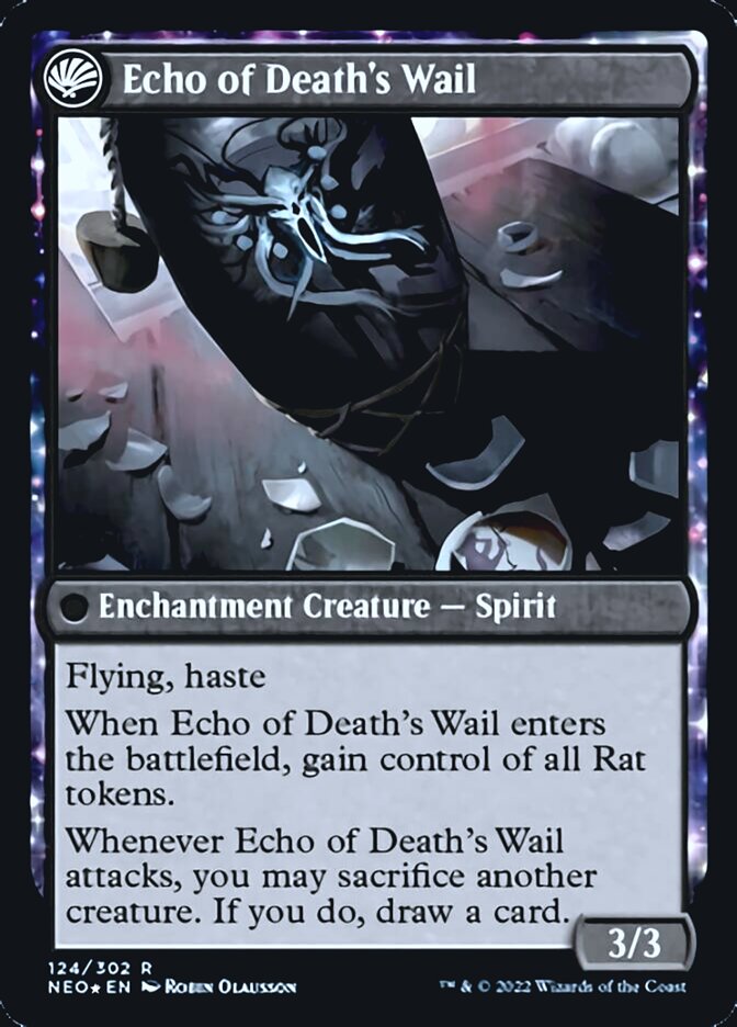 Tribute to Horobi // Echo of Death's Wail [Kamigawa: Neon Dynasty Prerelease Promos] | Rock City Comics