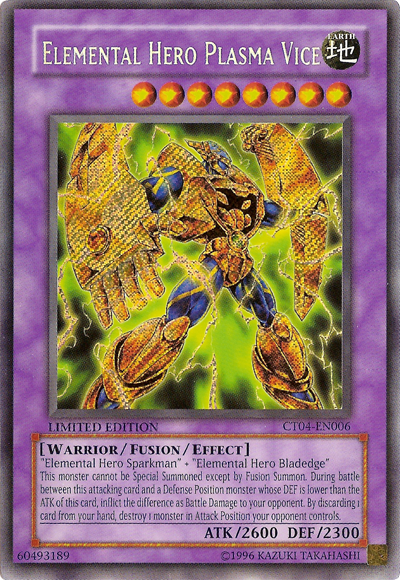 Elemental Hero Plasma Vice [CT04-EN006] Secret Rare | Rock City Comics