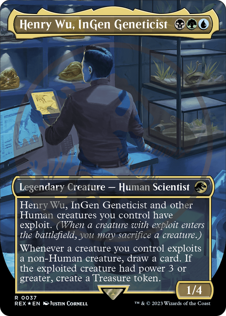 Henry Wu, InGen Geneticist Emblem (Borderless) [Jurassic World Collection Tokens] | Rock City Comics